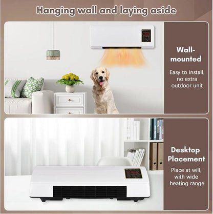  Mini Climatiseur Mural, Unité De Climatisation Portable Avec Télécommande, Chauffage De Refroidissement Silencieux Pour Le Bureau De Chambre à Coucher, Contrôle De Climat Sans Conduit Pour Le Salon à