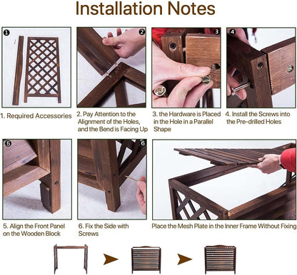  Clôture De Protection De Confidentialité En Bois Massif Pour Climatiseur, Support De Climatiseur Caché En Forme De Coquille De Poubelle, Support De Décoration De Jardin,