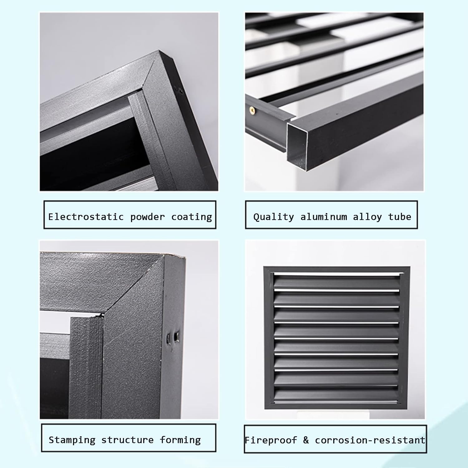  Housse De Climatiseur Extérieur Et écran De Clôture – Volets En Alliage D'aluminium Avec Support En Métal Pour Plantes Anti-corrosion – Convient Aux Unités 1,5P.