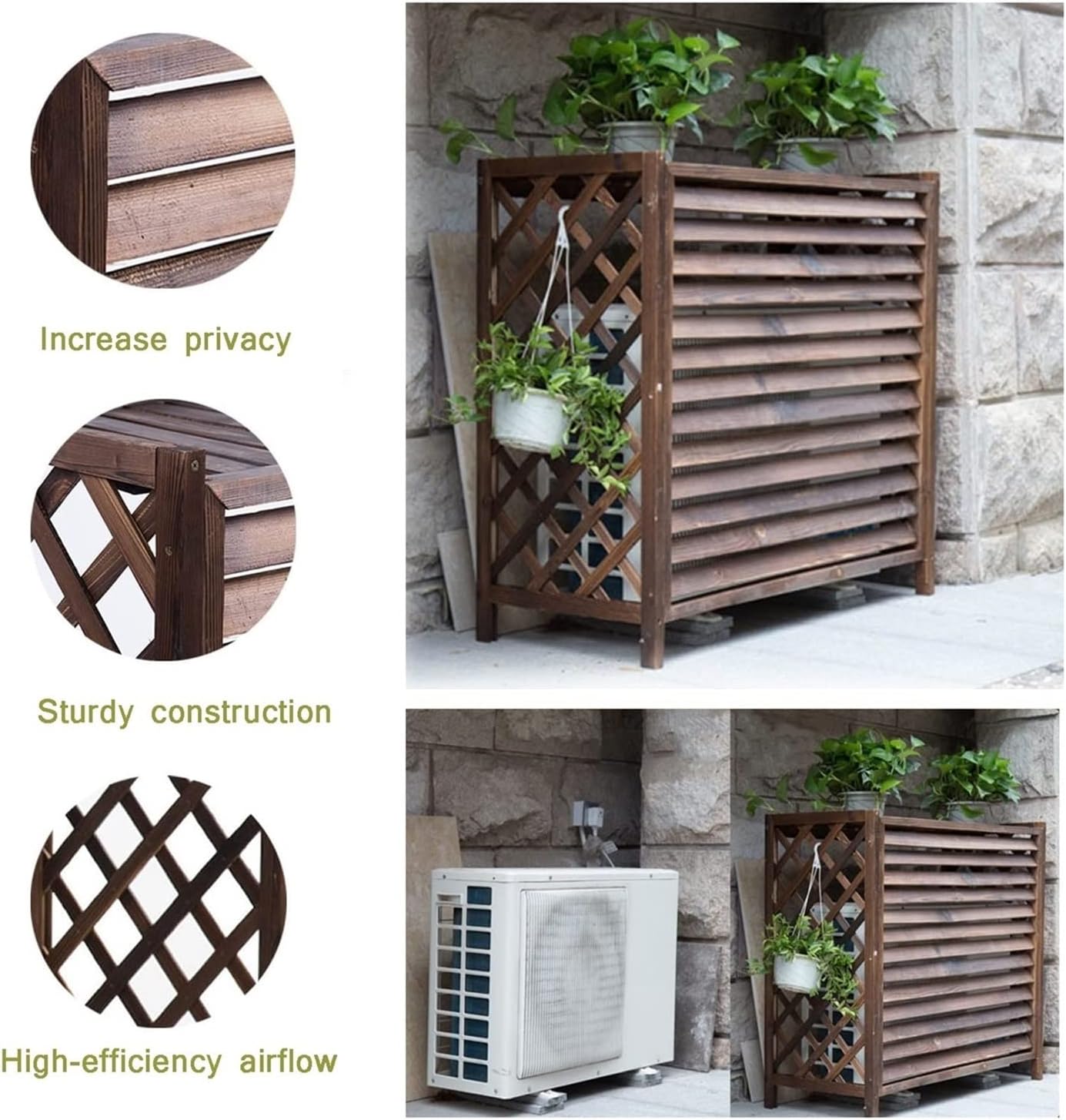  Housse Et Clôture Pour Climatiseur Extérieur - Boîtier De Protection Pour Supports De Climatiseur, Poubelles Et Supports De Fleurs - Séparateur D'espace Et Grilles Pour Pompes à Chaleur (taille : 103)