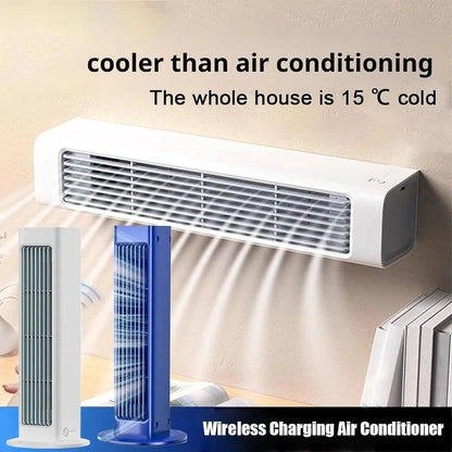 GENERIC Ventilateur De Refroidisseur D'air Portable à 3 Vitesses, Unité De Refroidissement De Bureau Rechargeable Avec 10s Refroidisseur Instantané, Option De Montage Mural Sans Fil Pour La Chambre De Bureau