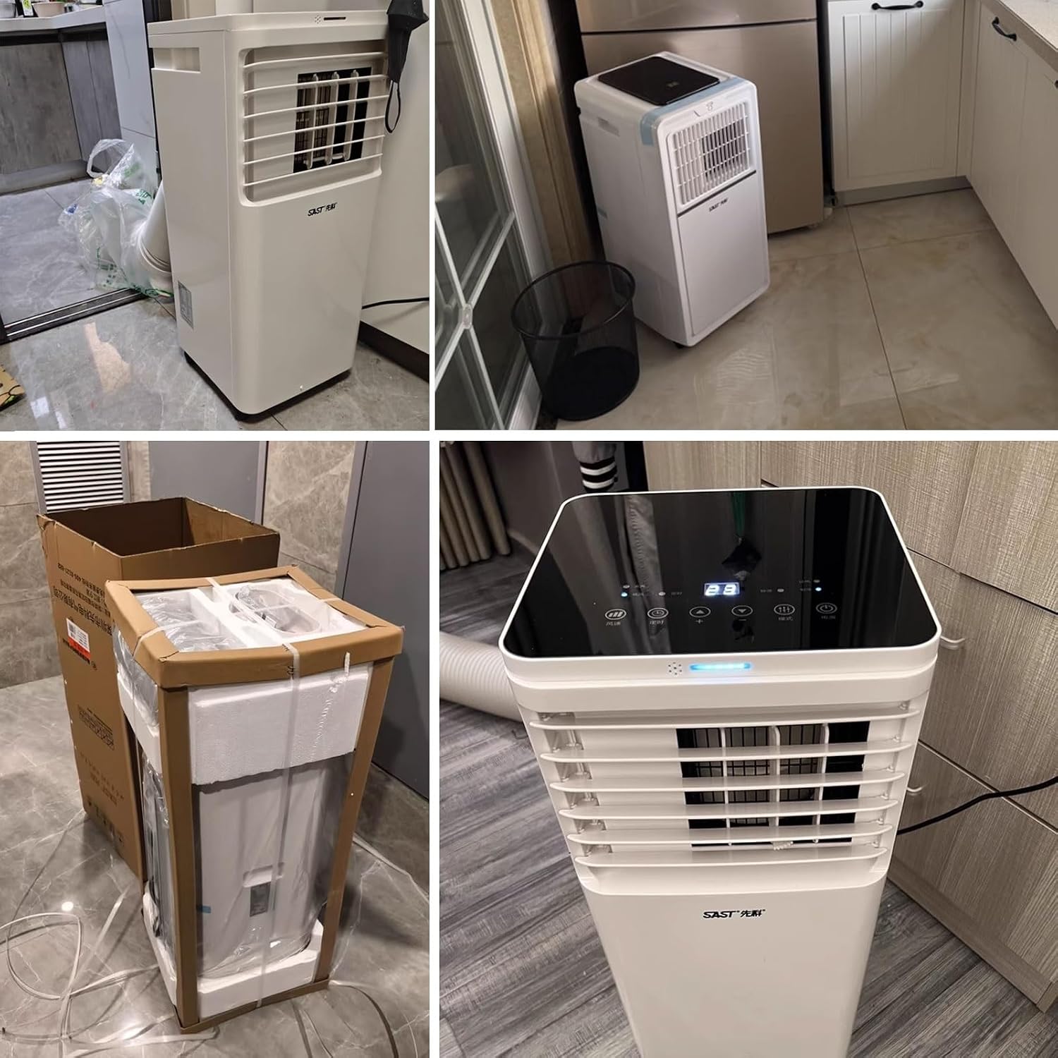 GENERIC Rafraichisseur D'air Climatiseur Mobile Silencieux Smart Avec Télécommande Et Écran Tactile Conception Sans Évacuation Aucune Installation Requise 220 V