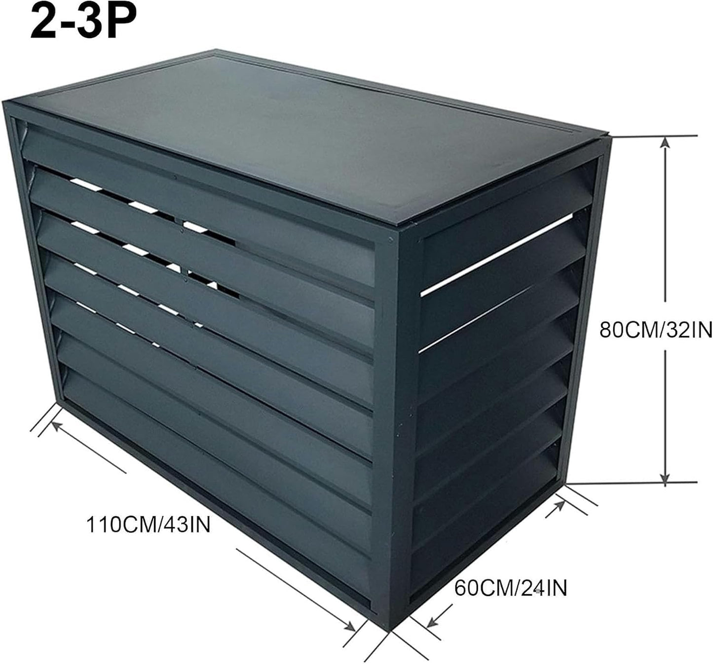  Housse De Protection Pour Climatiseur D'extérieur En Aluminium Robuste, Antivol, Réduction Du Bruit, Résistante Aux Intempéries, Convient à La Plupart Des Unités Extérieures, Idéale Pour Une
