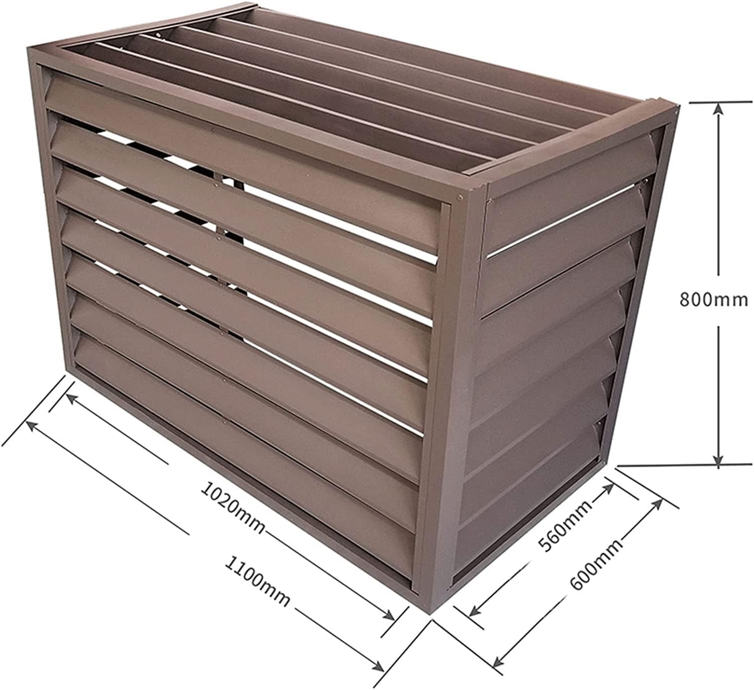  Climatiseur Extérieur Écran De Clôture Couvercle En Aluminium For Climatiseur Et Pompe À Chaleur, Écran De Clôture De Confidentialité Toutes Saisons, Antivol, Robuste, Couverture AC, Couverture D'unit