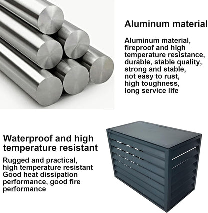  Housse En Aluminium Résistant Aux Intempéries Pour Climatiseur – Unité Extérieure Ion Avec Design élégant De Clôture Pour Une Utilisation En Intérieur Et En Extérieur