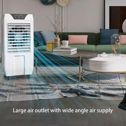 GENERIC Refroidisseur D'air Par évaporation Portable, Refroidisseur De Marais à 3 Vitesses Avec Cristaux De Glace, Idéal Pour Une Utilisation Sur La Terrasse Et Le Garage, Climatiseur Portable économe En