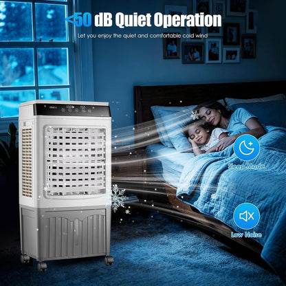 Climatiseur De Marais, Refroidisseur D'air Par évaporation De 4 000 CFM, Réservoir D'eau De 37 Litres, 3 Modes, 3 Vitesses, Télécommande, Minuterie De 7,5 H, Climatisation Portable Sans