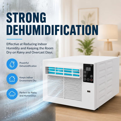  Déshumidificateur De Climatiseur Portable, 1876BTU Mini AC Unit, 280W Énergie Efficacité Refroidissement Pour Chambre à Coucher, Dortoir, Cuisine, Pas D'unité Extérieure Nécessaire, Murmures Fonctionn