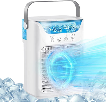  Ventilateur Rafraîchisseur D'Air Personnel | Ventilateur Portable Avec Réservoir D'Eau - Appareil Rafraîchissant D'Été Avec 2 Modes De Brumisation Pour Bureaux Chevet Dortoir Table Chambre Salle Patio