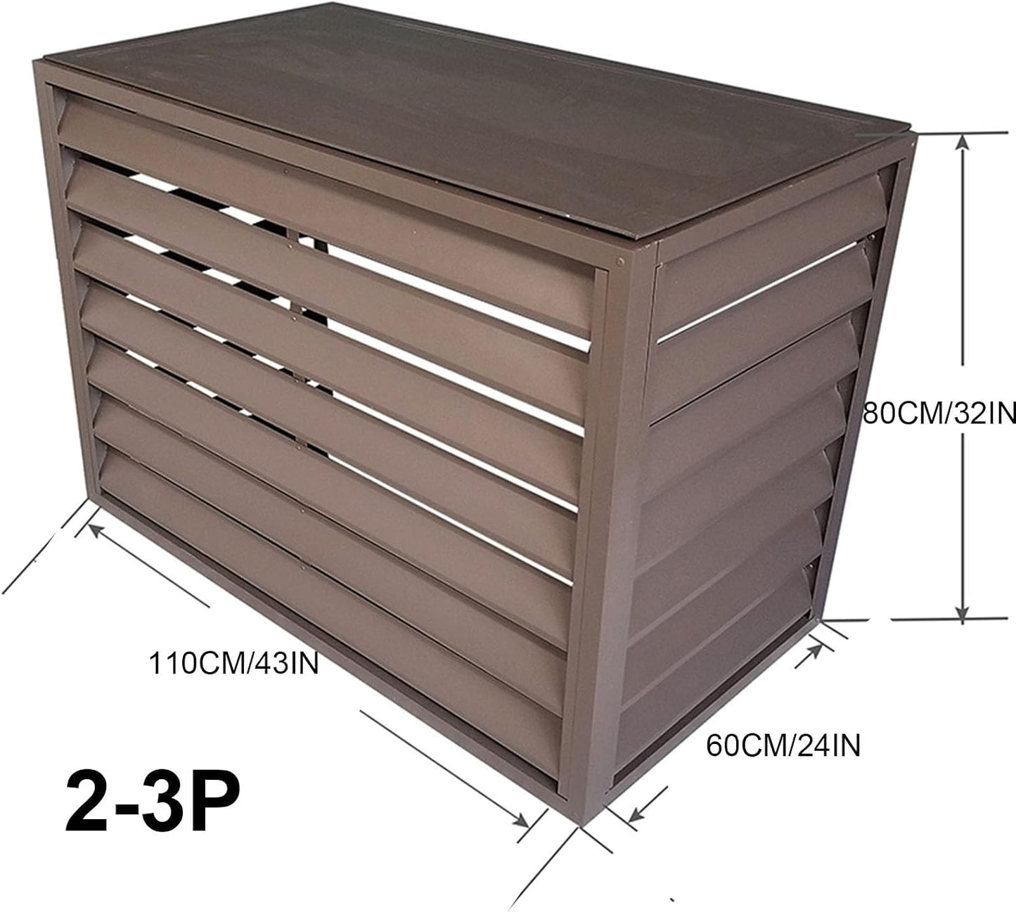GENERIC Housse En Aluminium Durable Pour Climatiseurs MiniSplit Et Pompes à Chaleur - Protection Extérieure Résistante Aux Intempéries - Convient Aux Unités Extérieures