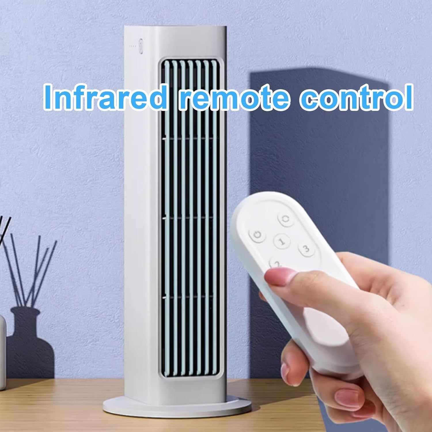 Ventilateur De Climatiseur Mural Portable, Sans Fenêtre Nécessaire, 3 Vitesses Oscillant Avec Télécommande, Sans Lame Cool Air Outlet Pour Bureau à Chambre à Coucher, Refroidisseur De Salle Sans Fil C