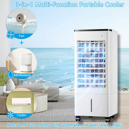 GENERIC Refroidisseur D'air évaporatif Réfrigérant à Air Portable Avec Réservoir 9LWater Et 4 Boîte à Glace 90°Vent De Refroidissement Par Oscillation Avec 3 Vitesses Portable AC Pour Chambre à Coucher Home B
