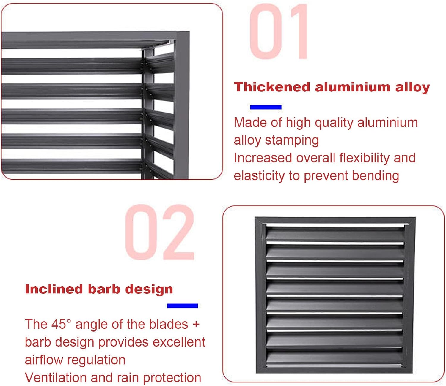 GENERIC Housse De Protection En Aluminium Pour Climatiseur Extérieur - Protection Contre Les Intempéries Pour Climatiseurs Extérieurs Et Housse élégante Pour Unité Extérieure