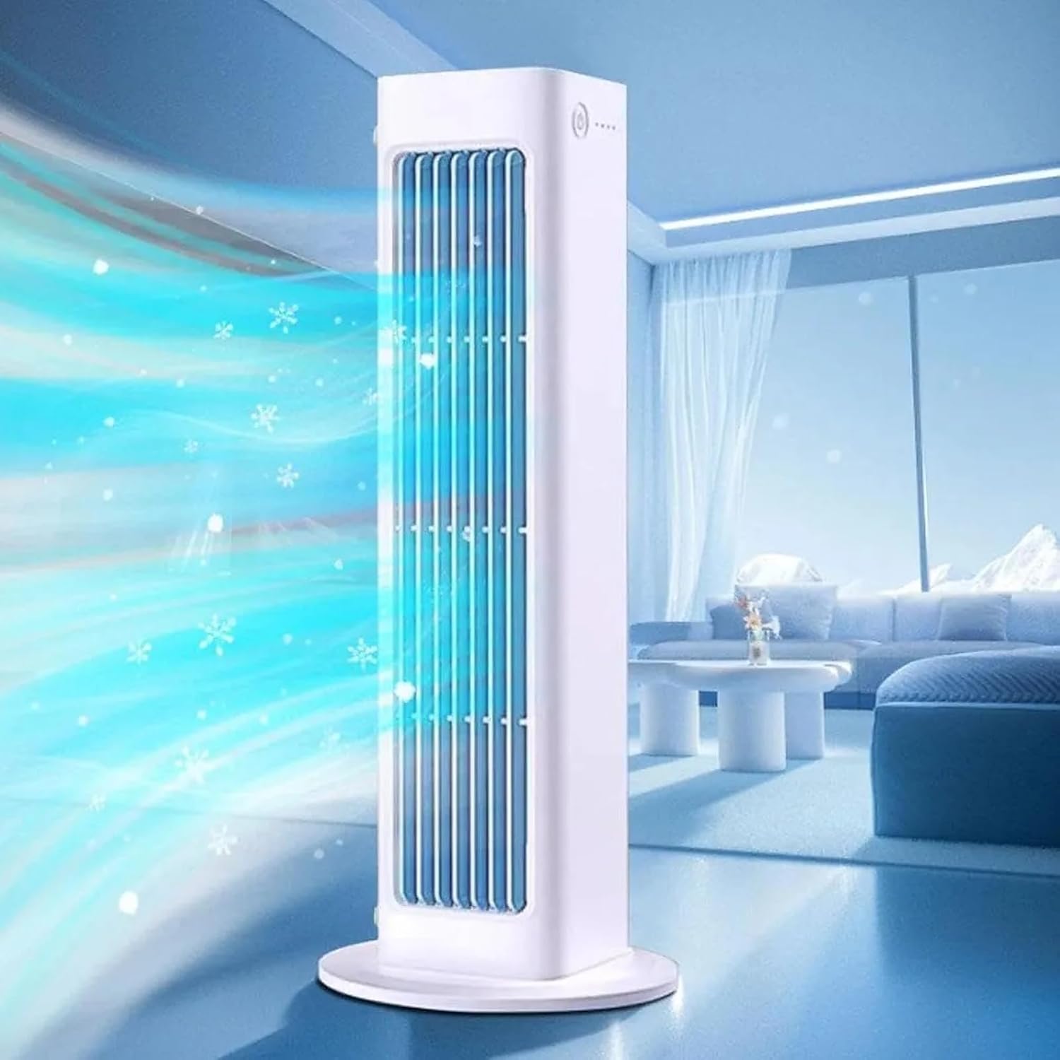 GENERIC Ventilateur De Refroidisseur D'air Portable à 3 Vitesses, Unité De Refroidissement De Bureau Rechargeable Avec 10s Refroidisseur Instantané, Option De Montage Mural Sans Fil Pour La Chambre De Bureau