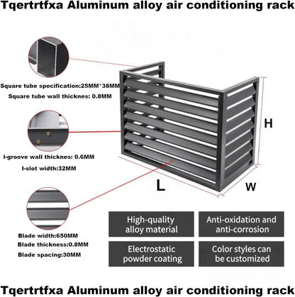 GENERIC Housse En Aluminium Marron Pour Climatiseur – Mini Housse De Pompe à Chaleur Fendue Pour Unités Extérieures, Clôture élégante Pour Dissimuler La Climatisation Intérieure/extérieure