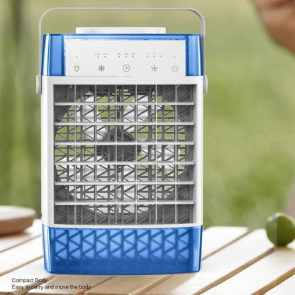  Climatiseur Portable, 3 Vitesses, 3 Modes, Minuterie 2H, 4H, 8H, Veilleuse 7 Couleurs, Avec Conception à Double Réservoir Et Persiennes Réglables, Pour Chambre à Coucher,