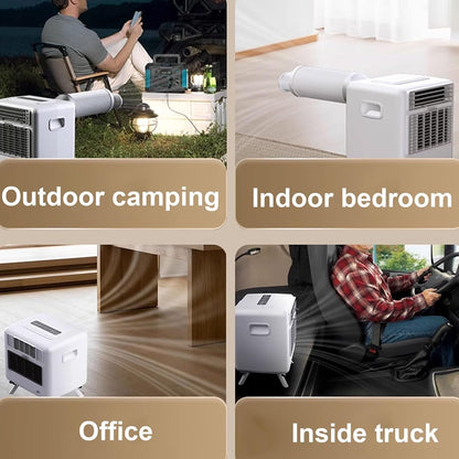  Climatiseur Portable à écran Tactile, 1400BTU Refroidisseur D'évaporation Compact Avec Conduit D'air Froid Pour Le Camping De Voiture De Bureau à Chambre à Coucher, Ventilateur De Refroidissement Pers