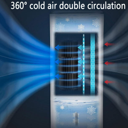 GENERIC Refroidisseur D'air Portable, 3 En 1 AC évaporatif Avec Télécommande, 60W économiseur D'énergie, Oscillation à 90 °, Humidificateur Silencieux Pour Bureau à Coucher, 4 Roues Facile à Déplacer, Pas De