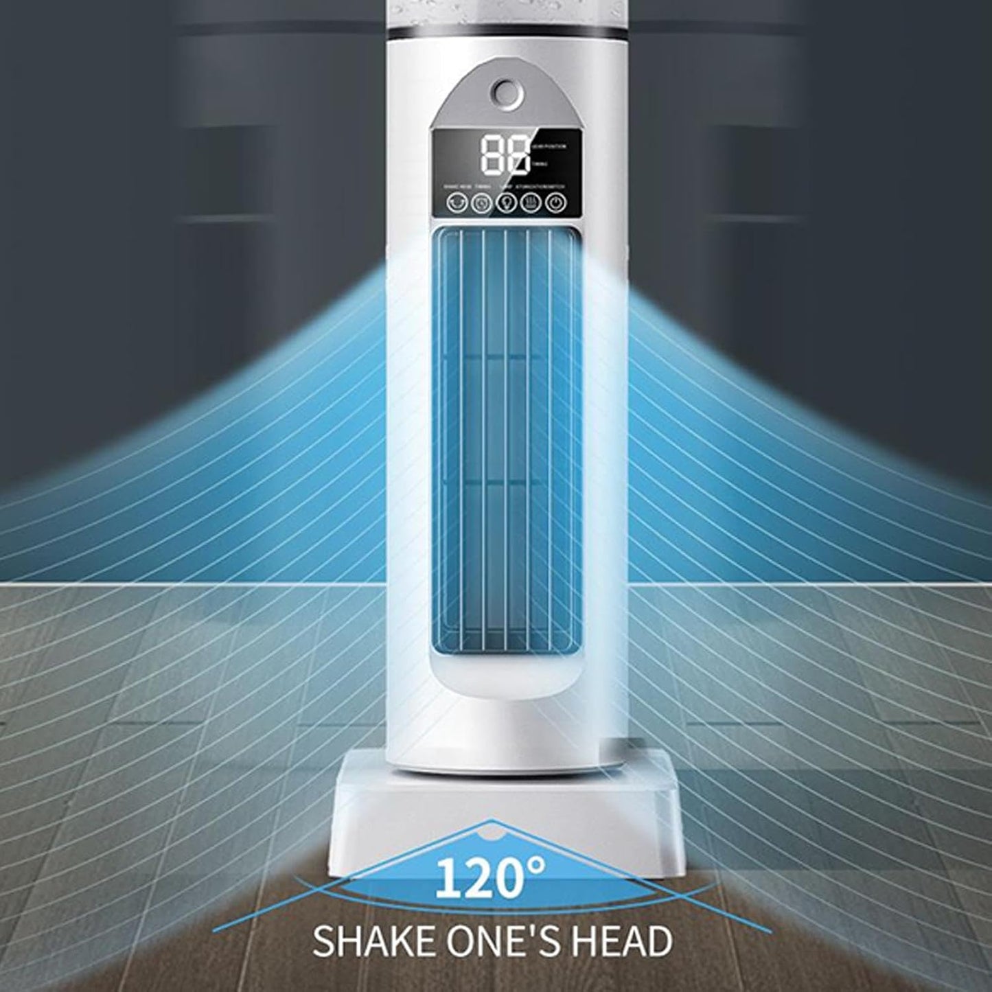  Humidificateur Évaporatif À Vitesses Réglables, Vitesses Réglables Portable, Fonctionnement Intelligent À Distance, Pour Maison Chambre Séjour Garage Camping