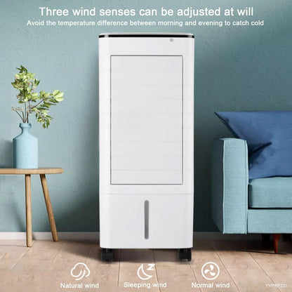  YVYKFZD Climatiseur Mobile, Rafraîchisseur D'air Par Évaporation Autonome, Refroidisseur D'air À Oscillation Automatique, Avec Télécommande, Minuterie De 12 Heures, Pour Le Bureau De La Chambre