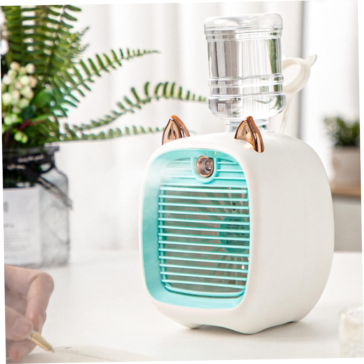  Climatiseur, Mini Refroidisseur D'air Avec Réservoir D'eau De 270 Ml, USB Chargement De Refroidisseur D'air évaporatif à 3 Vitesses, Refroidissement Personnel Silencieux, Bureau Pour Le Bureau à Domi