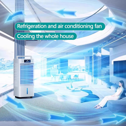 GENERIC Refroidisseur D'air Portable Avec Roues, Réservoir 10L Et Télécommande, Ventilateur De Merle Silencieux Pour Les Petites Pièces, Garage, Patio.Unité De Refroidissement Par évaporation Efficace En éner