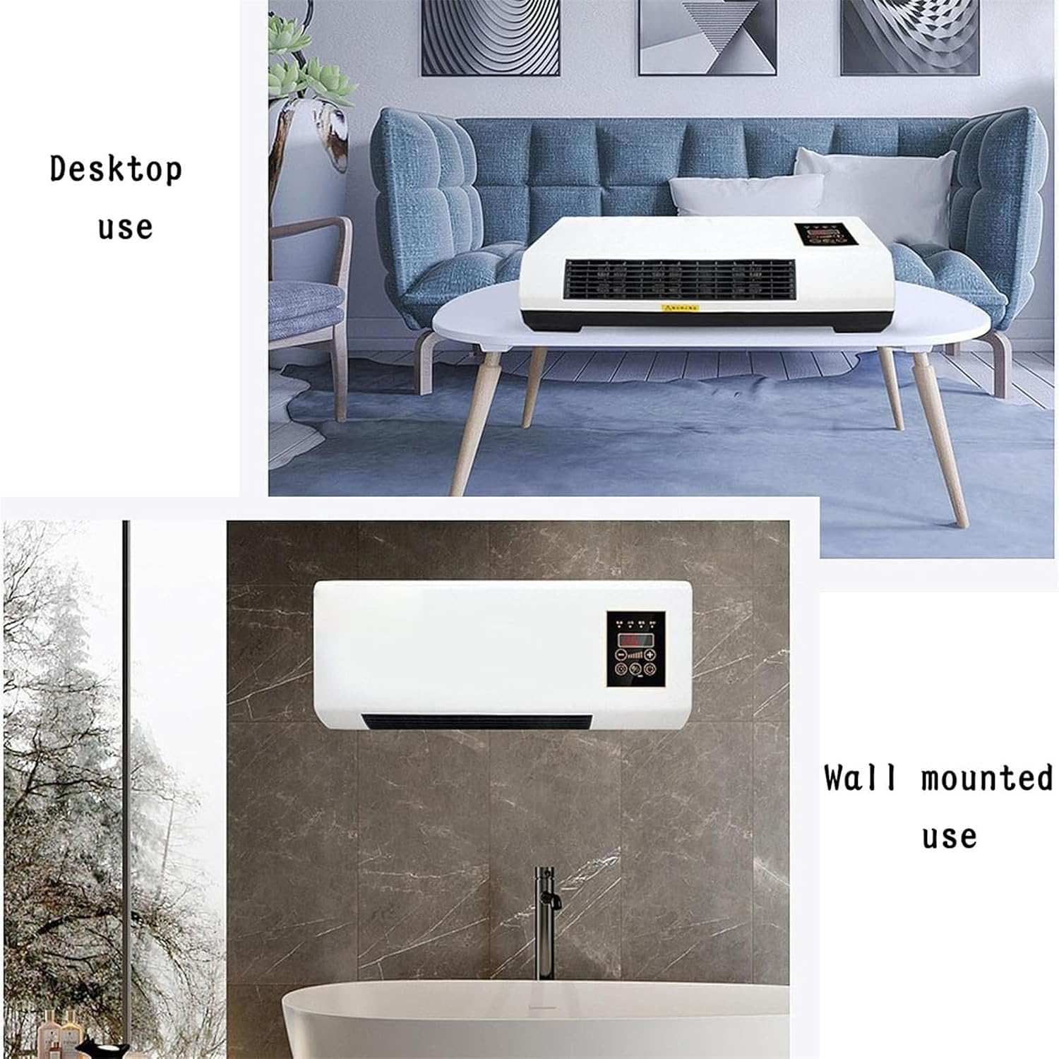  Mini Climatiseur Mural Avec Télécommande - Portable AC Pour Chambre à Coucher, Salon, Bureau, Petits Espaces Ventilateur De Refroidissement