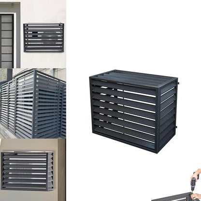  Housse De Protection Pour Climatiseur Extérieur – Protection En Aluminium Résistante Aux Intempéries Pour Pompes à Chaleur 1,5P/2 ~ 3P/5P – Clôture De Confidentialité AC Pour Protéger Contre Les