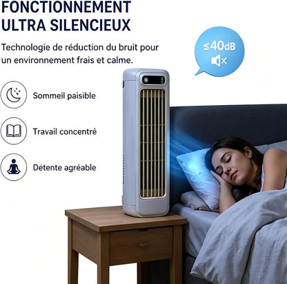  Coldeeze Cooling Ace - Rafraichisseur D’Air Portable, 150 Btus, 3 Vitesses, Silencieux, Longue Autonomie, IdéAl Pour Une Utilisation Dans Une Chambre Ou Un Bureau (Bleu)