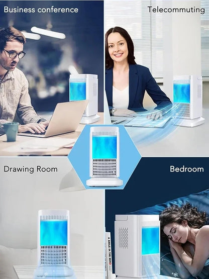  Climatiseur Portable, Refroidisseur D'air 4 En 1, Refroidisseur D'air De Réfrigération À Semi-conducteur Pour Ventilateur De Refroidissement Silencieux Sans Eau