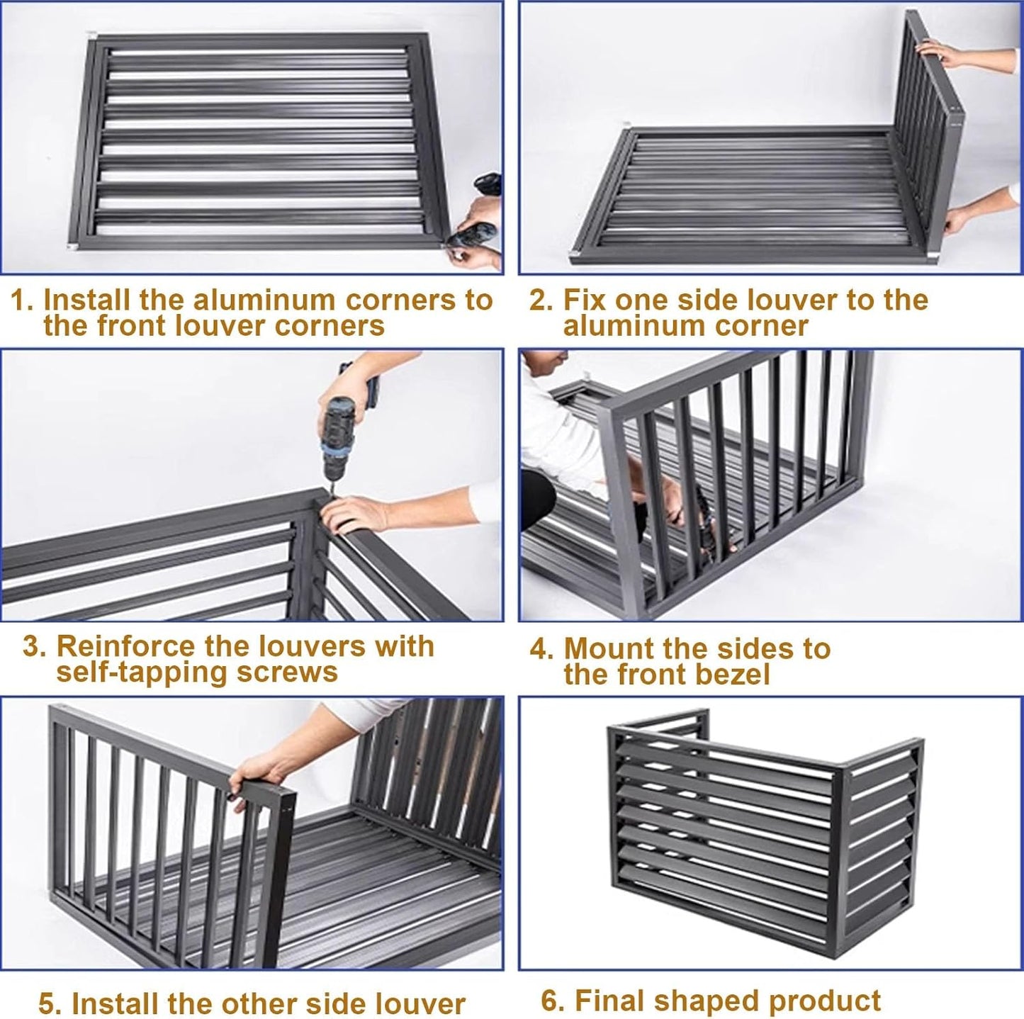 GENERIC Housse En Aluminium Durable Pour Climatiseurs MiniSplit Et Pompes à Chaleur - Protection Extérieure Résistante Aux Intempéries - Convient Aux Unités Extérieures
