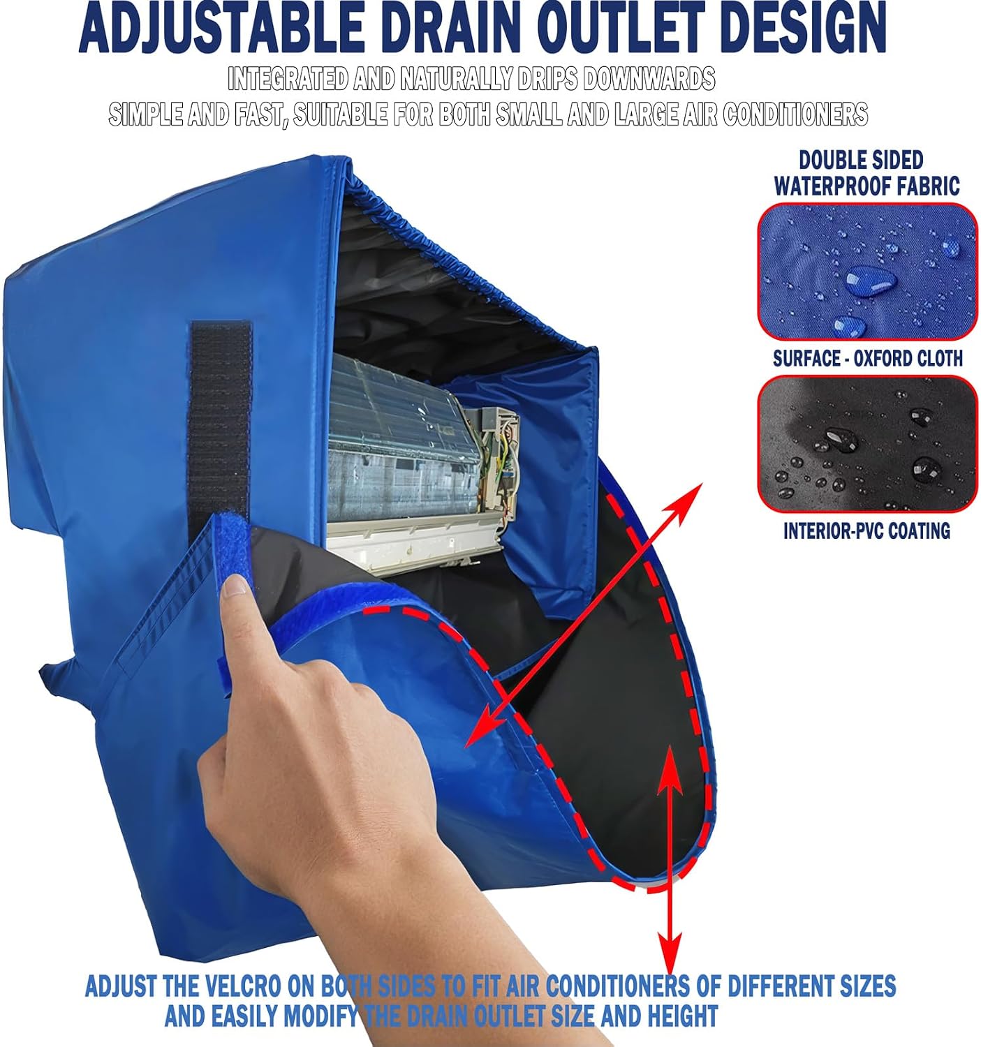  Kit Bâche Nettoyage Climatisation Mini Split, Couverture Complète Housse De Protection Étanche Pour Nettoyage Clim Mural Maison (Petite Taille)