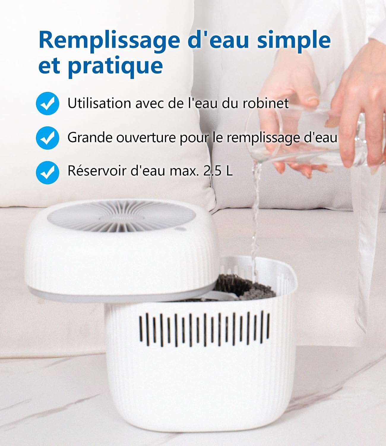  Mini Humidificateur 2,5 Litres, Humidificateur D'air Pour Chambre à Coucher, Bureau, Hôtel, Chambre à Coucher, USB, Sans Brouillard, Petite Chambre D'enfant, Batterie De Bébé