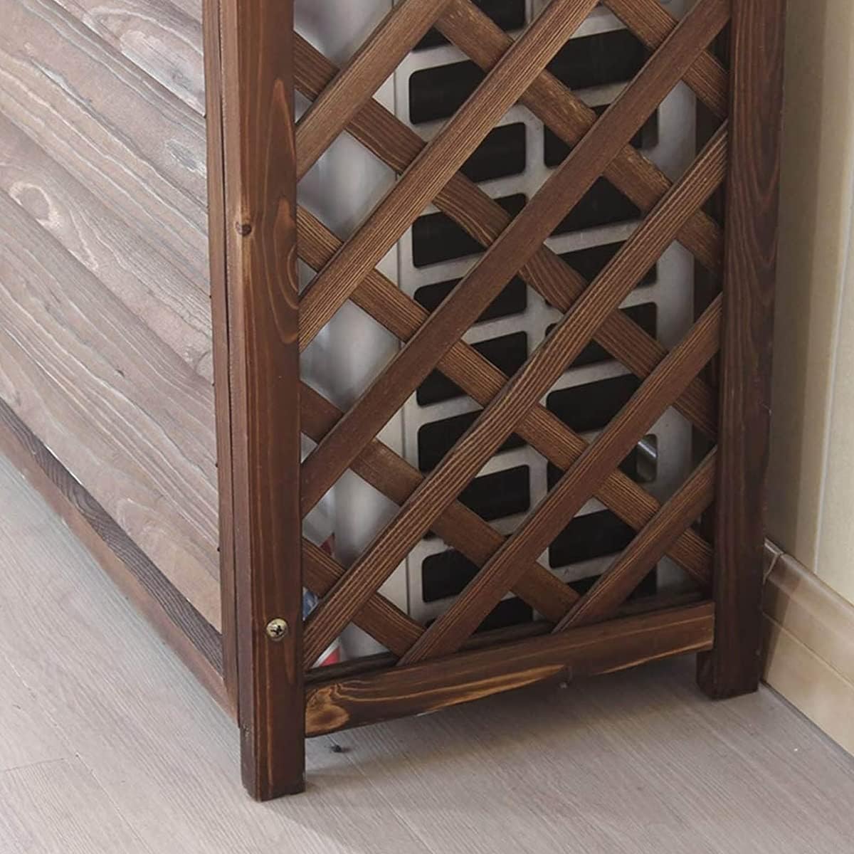  Housse En Bois Pour Climatiseur - Volets Décoratifs Et Grilles De Protection - Clôture Extérieure Pour Climatisation Et Support De Fleurs - Élégant Support AC (taille : 105 X 47 X 80 Cm)