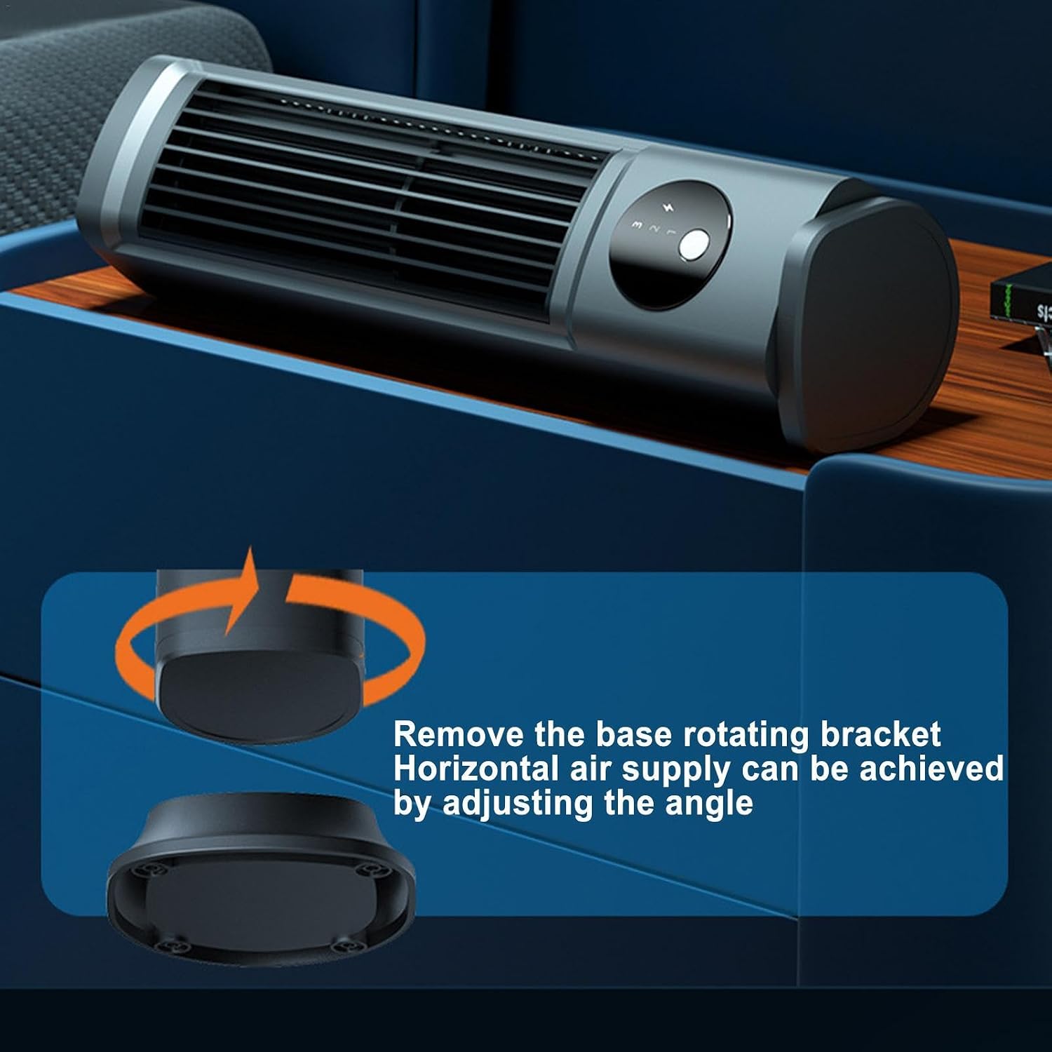 GENERIC Ventilateur De Climatiseur Portable Pour Voiture, Trois Vitesses Pour Petite Pièce AC, Refroidisseur D'air Rechargeable | Climatiseur Personnel, Climatiseur USB Avec Secouage Automatique De La Tête