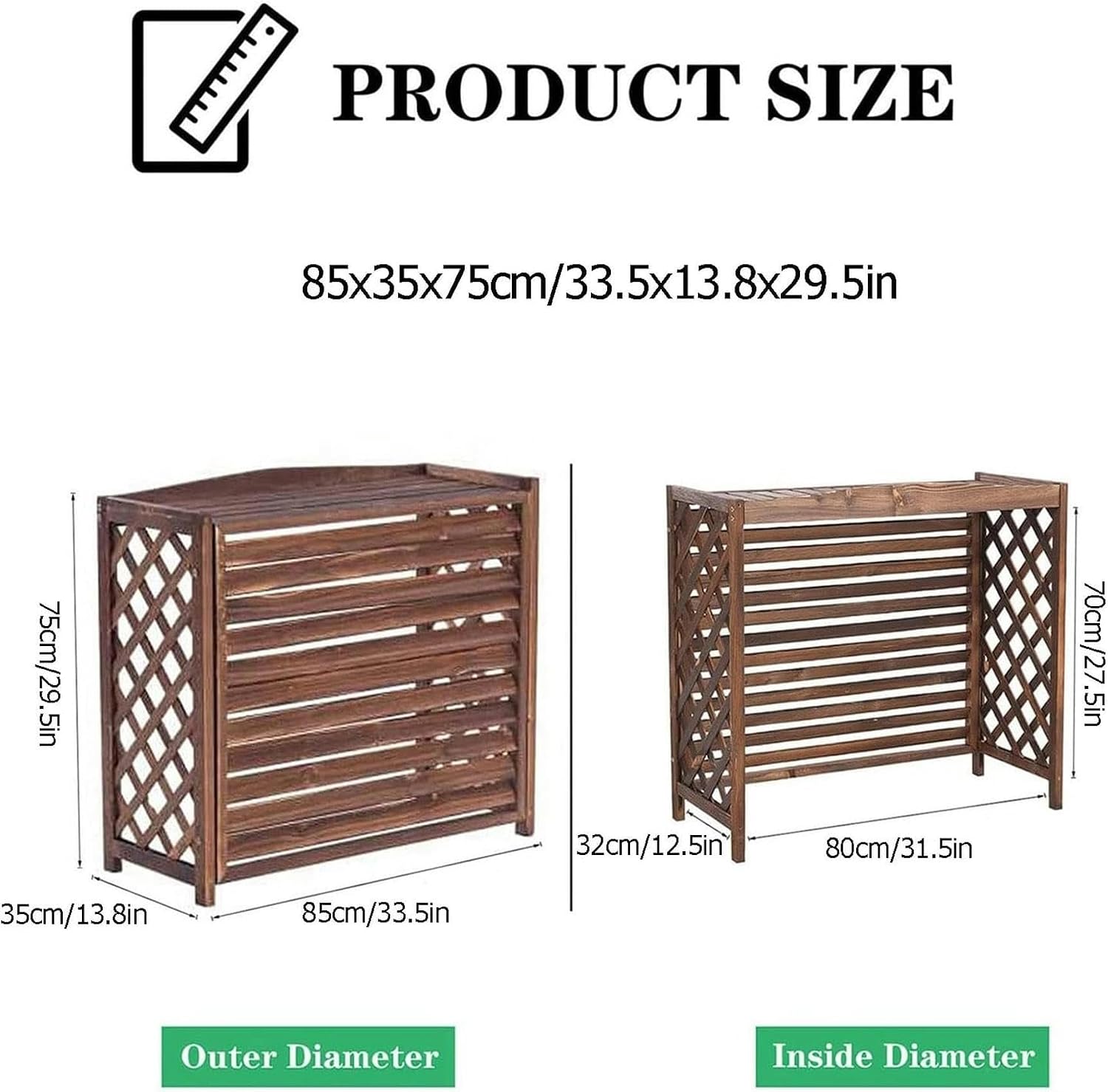  Housse Pour Climatiseur Extérieur – Séparateur D'espace à Persiennes En Bois Et Clôture élégant Support De Fleurs En Bois Massif Pour Jardin Et Terrasse