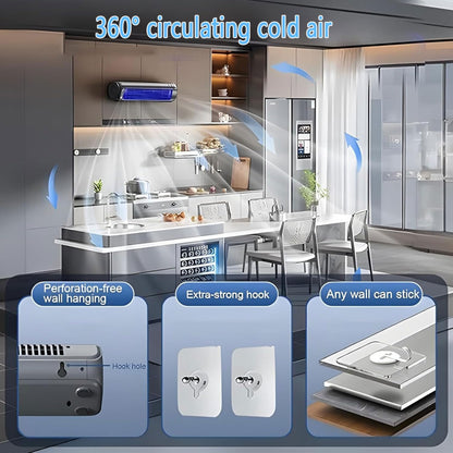  Ventilateur De Refroidisseur D'air De Bureau, Tour De Refroidissement Portable USB à 3 Vitesses Avec Fonctionnement Silencieux Et Conception De Support Mural, Climatisation Silencieuse énergétique Pou