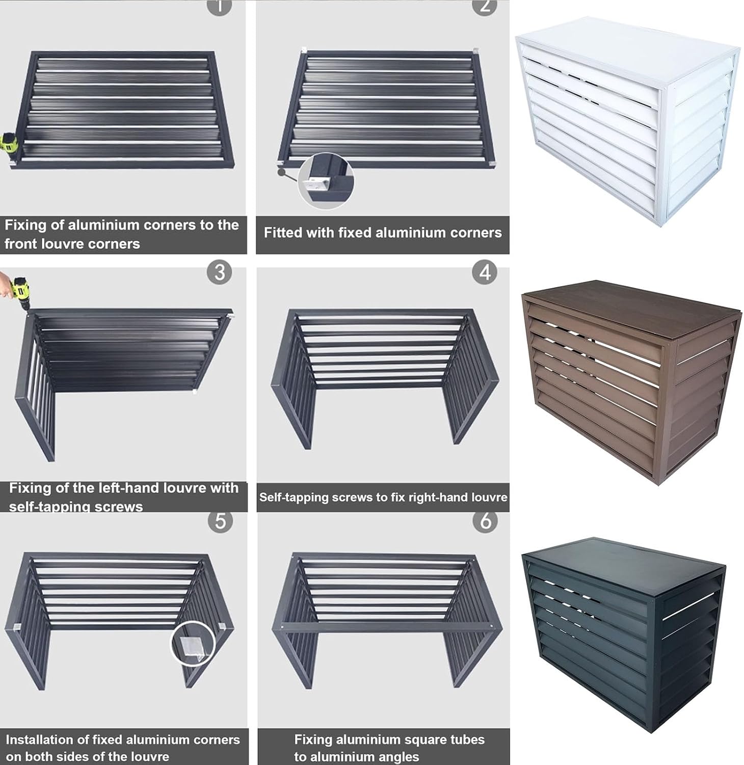 GENERIC Housse En Aluminium Pour Climatiseur – Protection Imperméable Et Coupe-vent Pour Unités Extérieures, Design Anti-grêle, Idéal Pour Une Utilisation En Intérieur Et En Extérieur