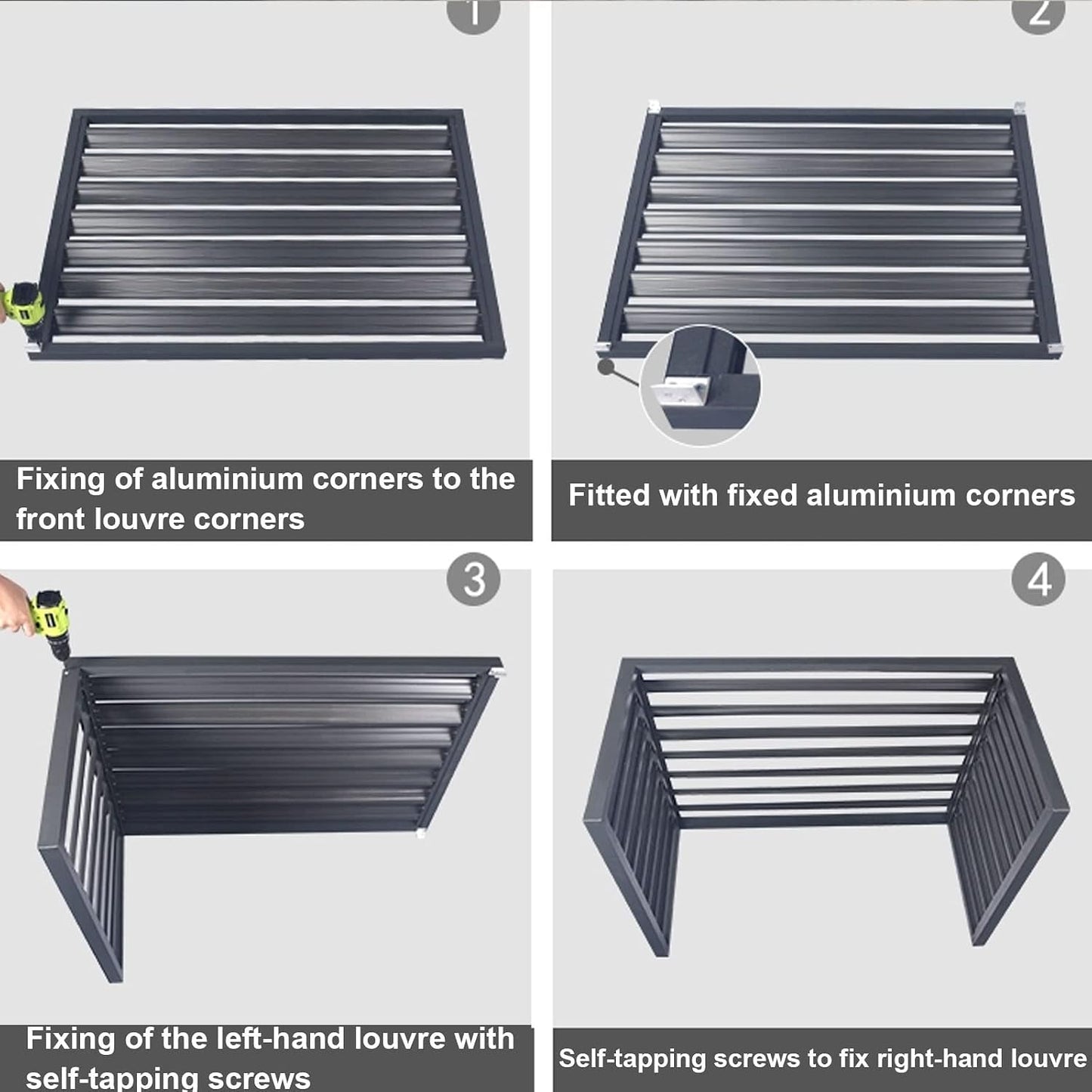 GENERIC Housse Robuste En Aluminium Pour Climatiseurs Et Pompes à Chaleur – Protection Antivol Et Réduction Du Bruit – Protection Contre Les Intempéries Pour Climatiseurs Et Pompes à Chaleur – Et Bouclier