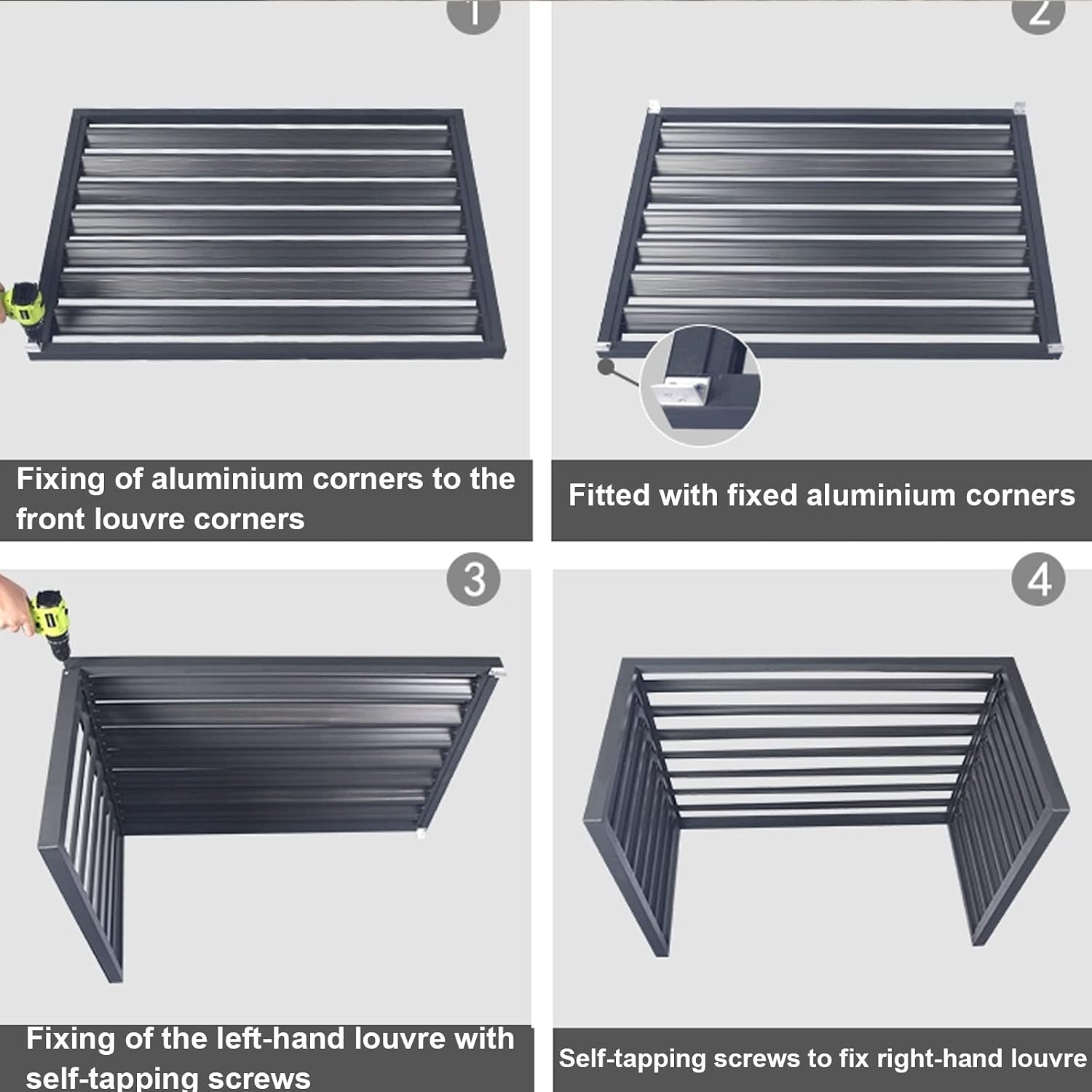 GENERIC Housse Robuste En Aluminium Pour Climatiseurs Et Pompes à Chaleur – Protection Antivol Et Réduction Du Bruit – Protection Contre Les Intempéries Pour Climatiseurs Et Pompes à Chaleur – Et Bouclier