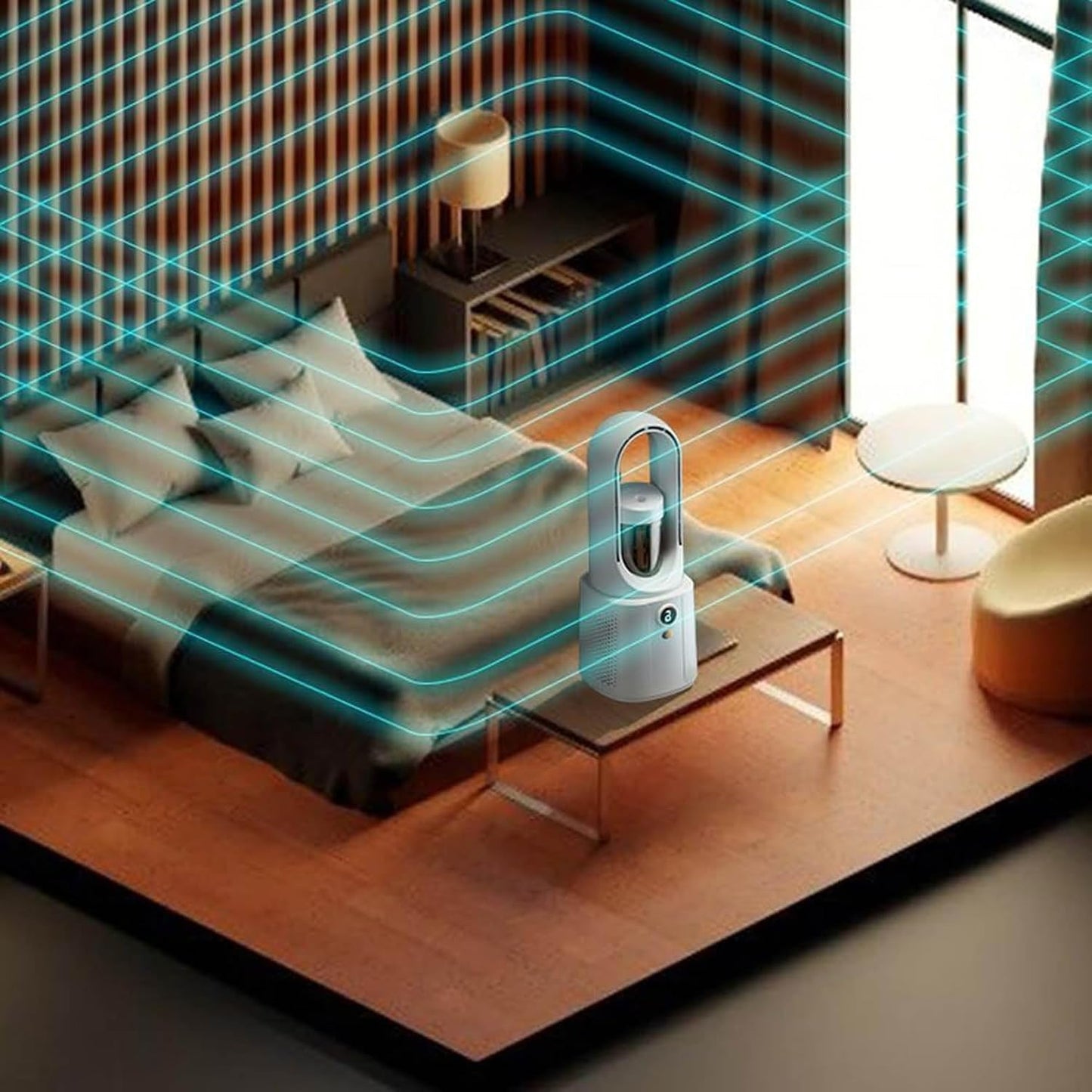 GENERIC Climatiseur Portable Rechargeable Sans Ventilateur, 6 Niveaux De Vitesse, 1 à 3 Heures D'autonomie, Refroidisseur D'air évaporatif En ABS Léger Pour La Maison Et Le Bureau