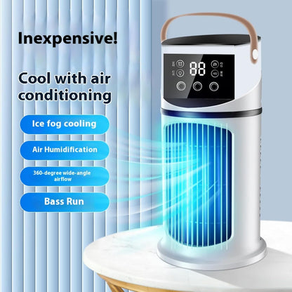  Générique Climatiseur Mobile - 4en1 Avec Déshumidificateur, Ventilateur Et Mode Nuit - Silencieux, Minuterie 24H, Télécommande, Kit Fenêtre - Classe Énergétique A Pour Chambre, Bureau, Camping
