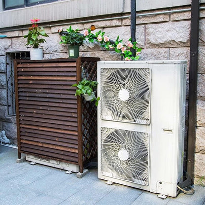 GENERIC Housse De Climatiseur D'extérieur En Bois Robuste Pour Climatiseurs Et Pompes à Chaleur - Grilles De Protection En Bois Massif - Clôture Et Support De Fleurs