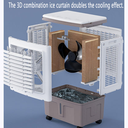 GENERIC Refroidisseur D'air Portable Avec Réservoir De 30L, Ventilateur à Courant Alternatif évaporatif Pour Une Utilisation Intérieure.Doté De 3 Vitesses, Oscillation Grand Angle, Télécommande Et Mobilité Fa