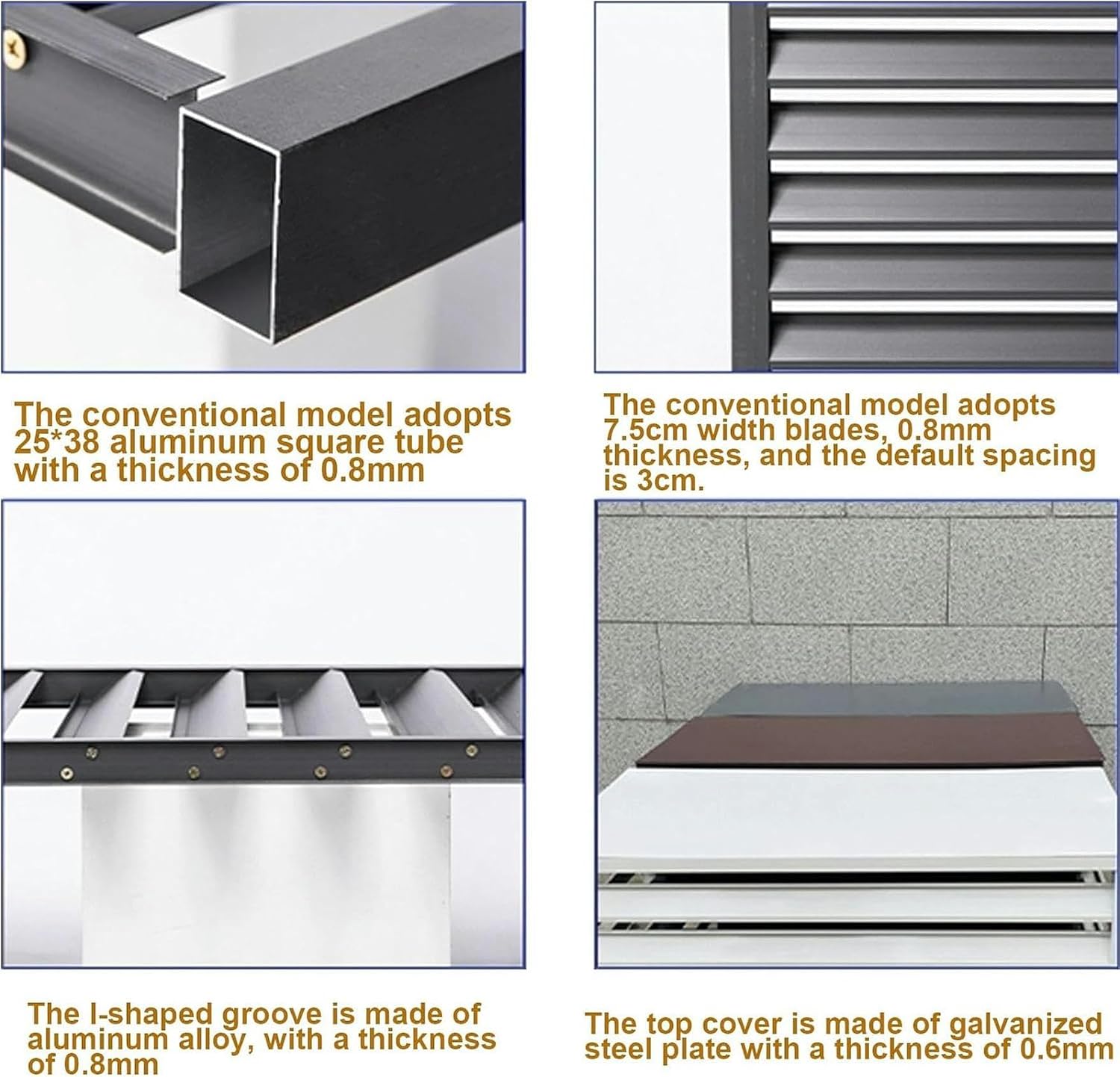  Housse De Protection Pour Climatiseur D'extérieur En Aluminium Robuste, Antivol, Réduction Du Bruit, Résistante Aux Intempéries, Convient à La Plupart Des Unités Extérieures, Idéale Pour Une