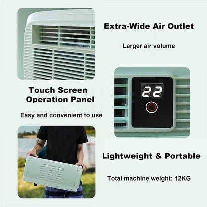 GENERIC Climatiseur Portable Avec Mode Déshumidificateur, Minuterie 12 Heures Et Contrôle De Bouton Pour La Chambre, L'appartement Ou Le Camping
