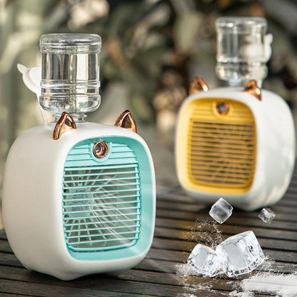  Climatiseur, Mini Refroidisseur D'air Avec Réservoir D'eau De 270 Ml, USB Chargement De Refroidisseur D'air évaporatif à 3 Vitesses, Refroidissement Personnel Silencieux, Bureau Pour Le Bureau à Domi
