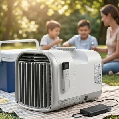  Clim Split Mobile Sans Évacuation D Eau Continue 1500W Petit Refroidisseur Soufflerie 400W Basse Consommation Pour Caravane Campervan Camion Cabine Nuit Calme(AC220V)