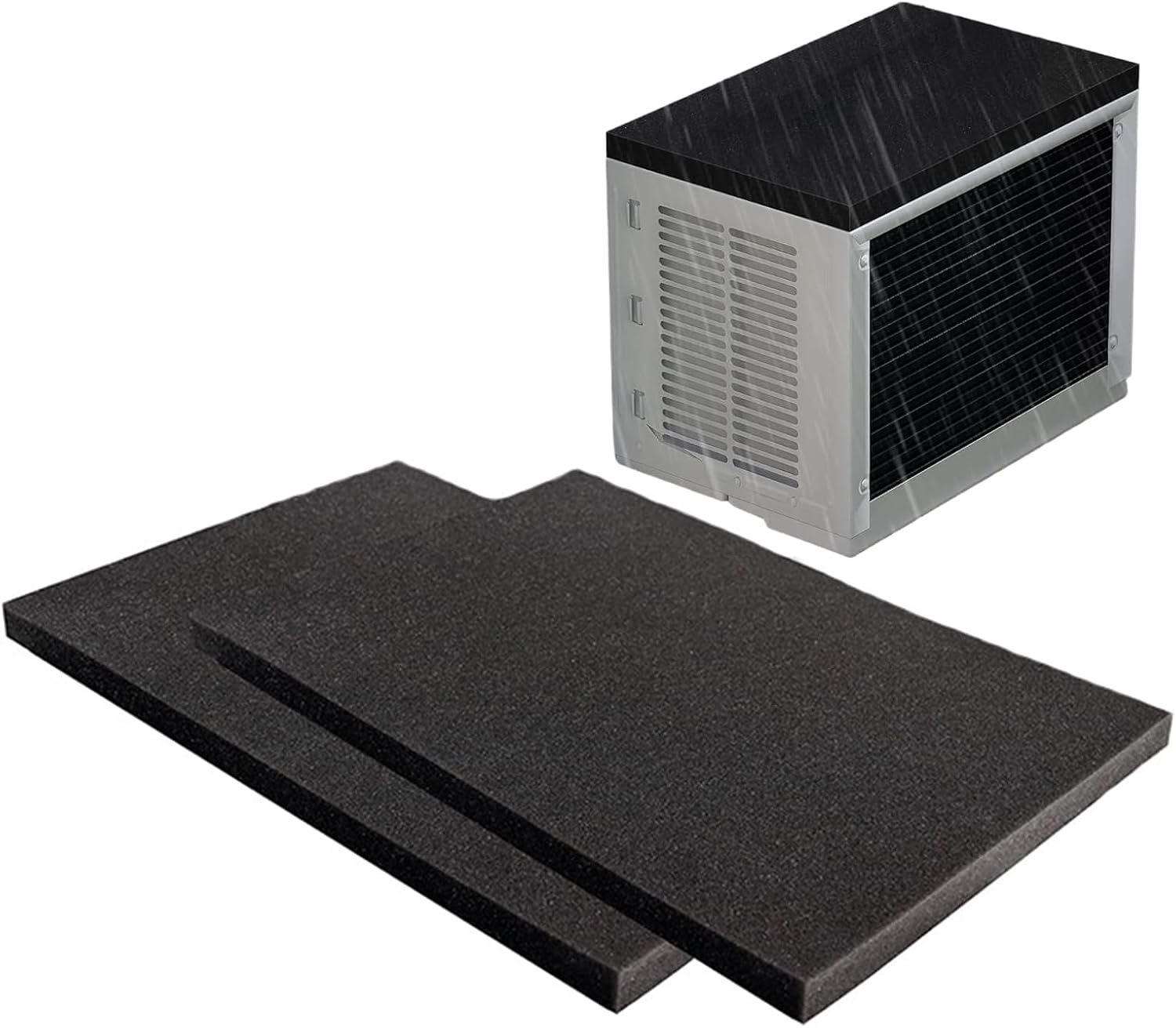  Coussin De Climatiseur, Mousse AC, Barrière Magnétique Contre Le Bruit, Plateau Réglable, 61 X 43,2 X 8,6 Cm, Réduit Le Bruit Et Le Mouvement, Poêle Anti-vibrations Portable Pour Intérieur, Extérieur