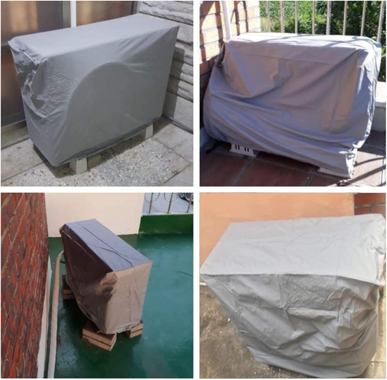  Housse Climatiseur Exterieur Couvercle Anti-poussière Pour Climatiseur Extérieure Extérieur Housse Climatisation Imperméable Couverture Extérieure De Climatiseur Pratique Pour